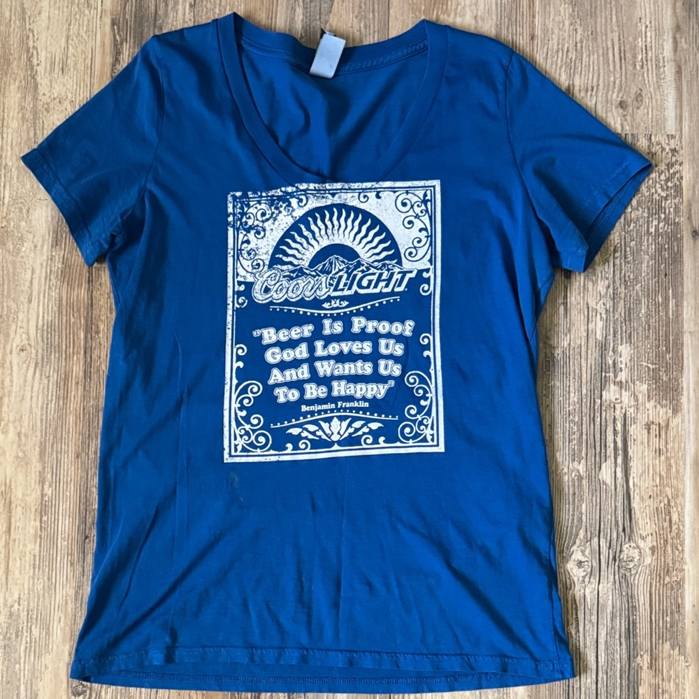 Coors Light Blue Graphic Tee